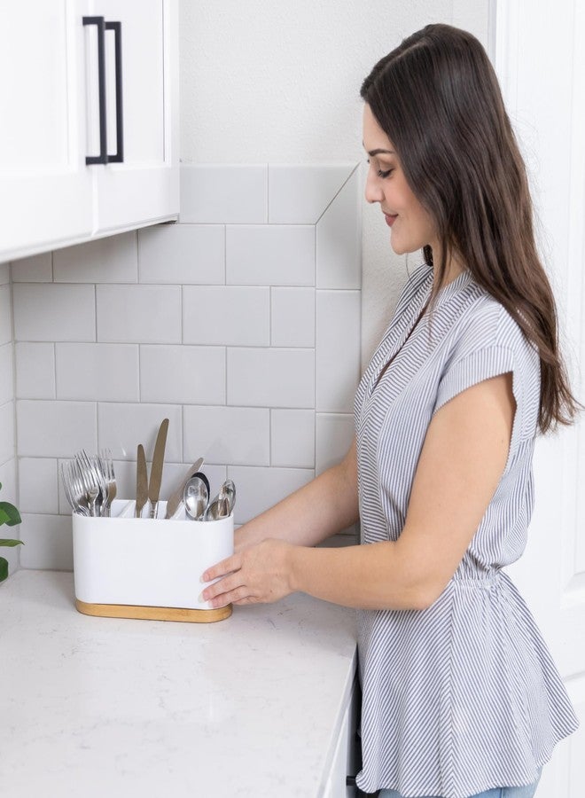DAILY RITMO® White Countertop Silverware Holder - Image 5
